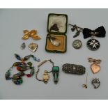 A box of various jewellery, etc.