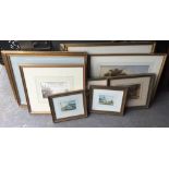 A quantity of 19th century British and Continental Landscape watercolours, all framed and glazed.