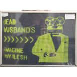 Dead Husbands, signed SB 14, framed and glazed. 28.5 x 20.5 cm.