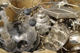 A large quantity of silver plated wares