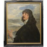 Circle of VAN DYCK (17th century), Portrait of an English Noble, oil on canvas, framed,