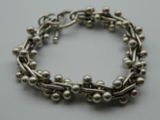 A Tiffany & Co silver bracelet. 45.1 grammes.