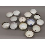 A collection of 18th/19th century porcelain tea bowls