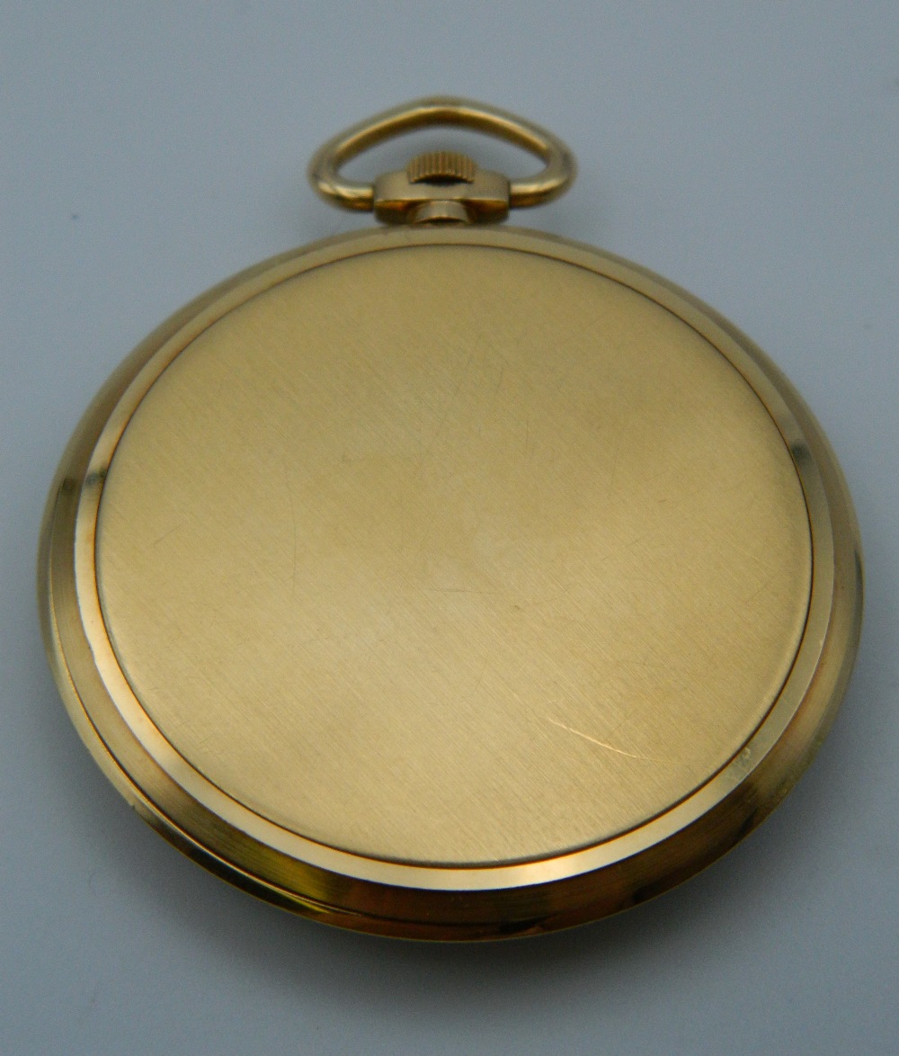A vintage 18 ct gold super slim Zenith Chronometer pocket watch, retailed by Mappin, - Image 4 of 5