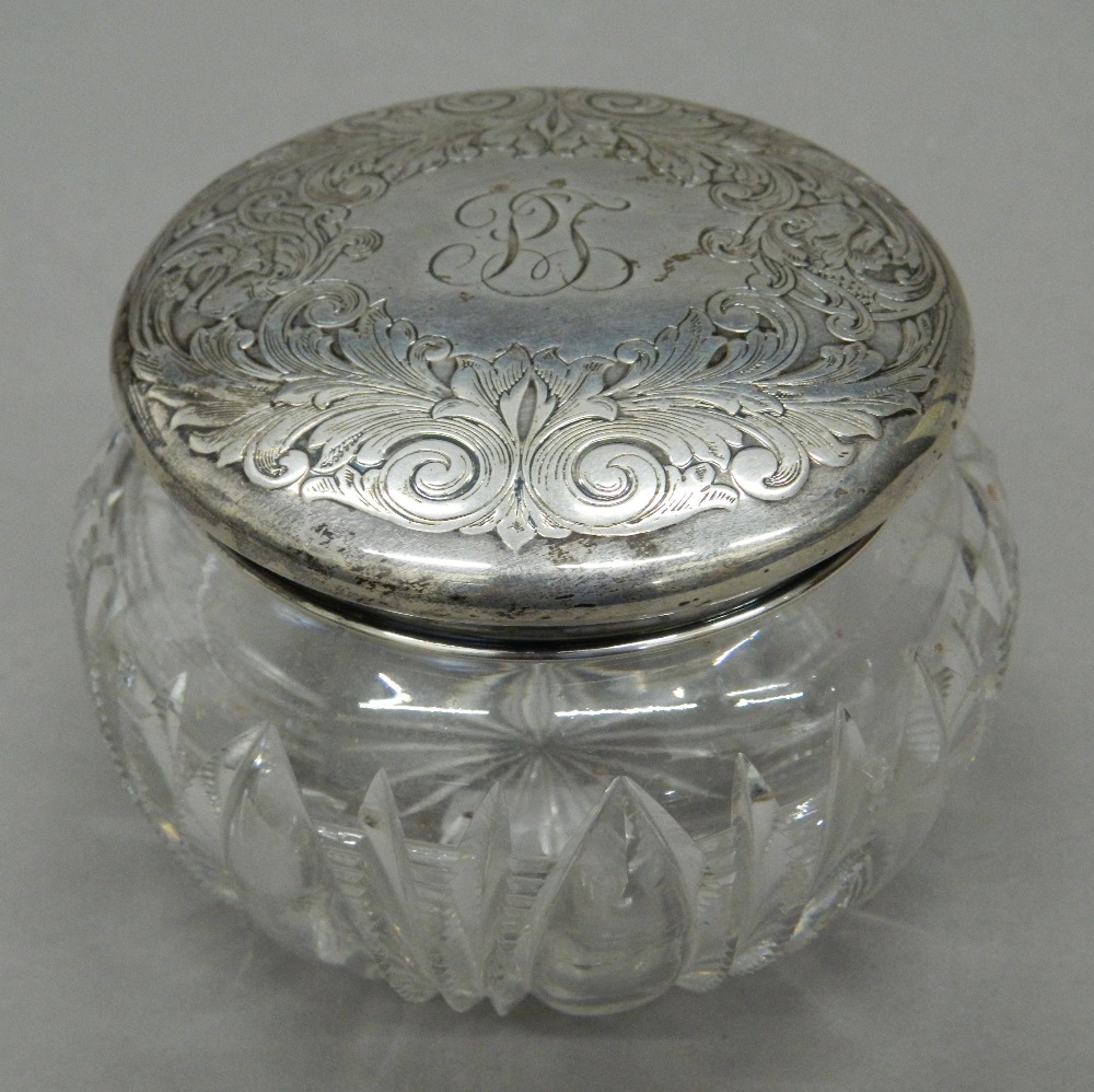 Two silver topped dressing jars. The largest 10.5 cm high. - Image 2 of 9