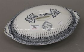 A Burton Brewery Alton Towers porcelain tureen. 31 cm wide.