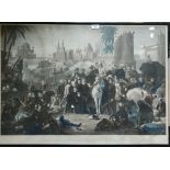 A 19th century print, The Relief of Lucknow and Triumphant Meeting of Havelock,