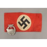A Kriegsmarine badge and armband.