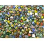 A large collection of vintage marbles