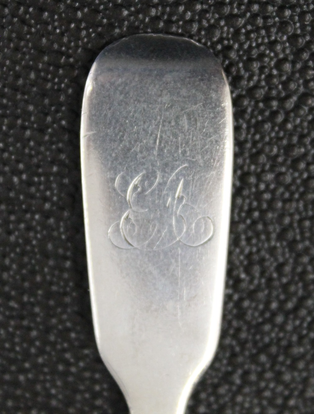 Five Georgian Fiddle pattern teaspoons by George Maudsley Jackson of London. 88.6 grammes. - Image 3 of 17