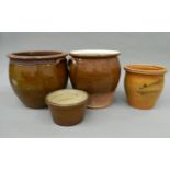 A quantity of early 20th century earthenware crocks, etc.