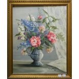 Still Life of Flowers, oil, signed R K SILVEIRA and dated '83, framed.
