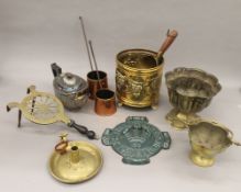 A quantity of metalware