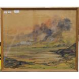 Asian pastel, Sea Scape, signed, framed and glazed. 54.5 x 45 cm.