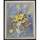 MARION L BROOM (1878-1962) British, Still Life of Flowers, watercolour, signed, framed and glazed.