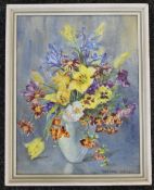 MARION L BROOM (1878-1962) British, Still Life of Flowers, watercolour, signed, framed and glazed.