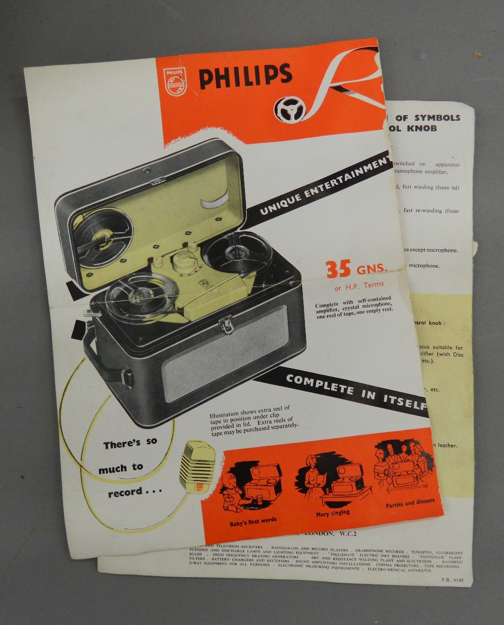 A Philips reel to reel player. 35 cm high. - Image 8 of 8