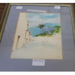 HELMUT WOLLNY, watercolour, framed and glazed. 16.5 x 20.5 cm.