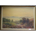 SYDNEY WATTS, Loch Scene, oil on canvas, framed. 59.5 x 40 cm.