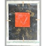 JAMES COIGNARD (1925-2008) French, Untitled, mixed media, signed, unframed. 57 x 76 cm.