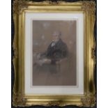 Two Victorian pastel portraits, one a Young Girl, the other a Seated Gentleman,