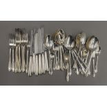 A quantity of silver flatware. 49 troy ounces of weighable silver.