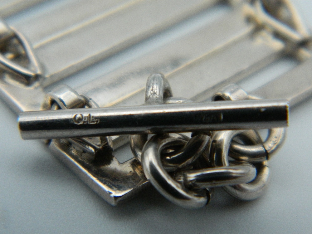 A 1960s silver bracelet. 14.5 cm long. 53.6 grammes. - Image 6 of 6