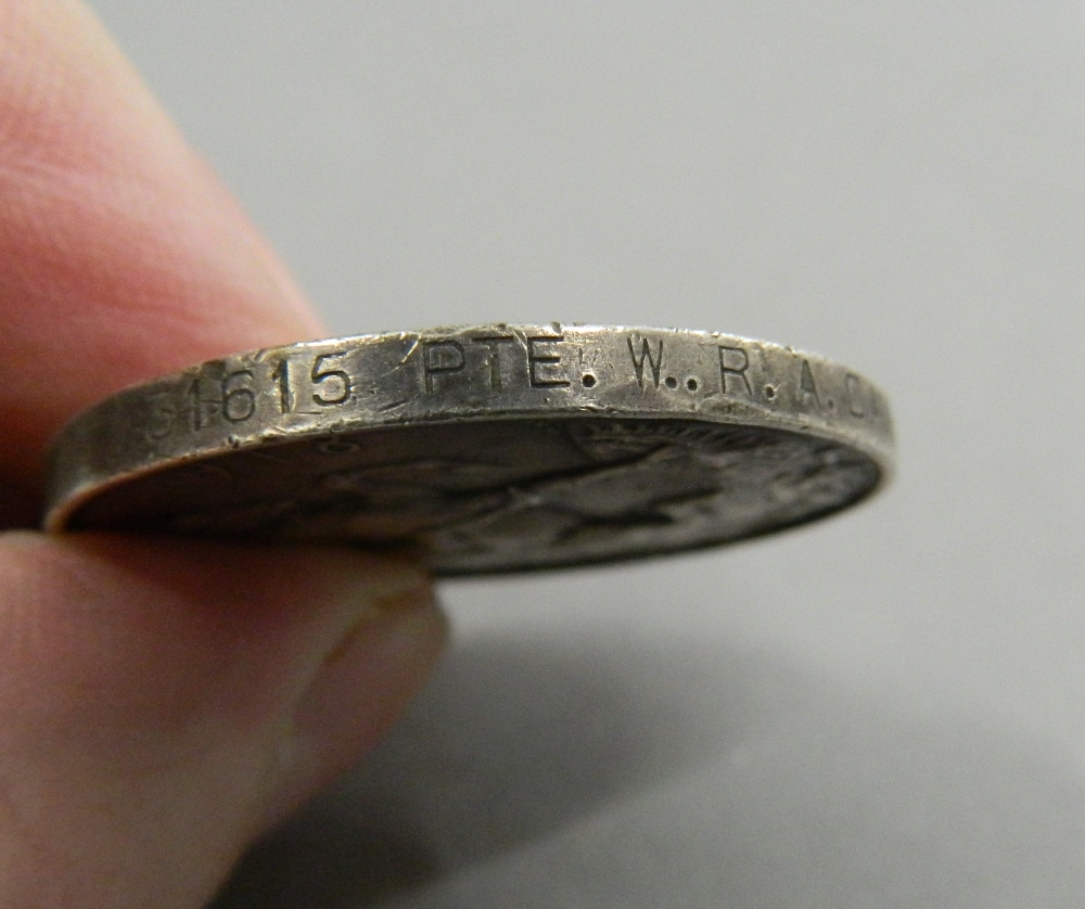 Two WWI medals, awarded to 31615 Pte. W R A Canham Rif. - Image 7 of 8