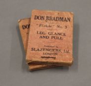 Two Slazengers Don Bradman cricket flick books