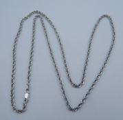 A 9 ct white gold chain. 3.8 grammes. 60 cm long.