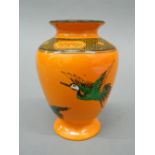 A Shelly orange ground vase.