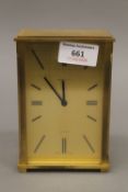 A Tiffany & Co clock. 14.5 cm high.