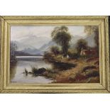 RICHARDS, Highland Loch Scene, oil on canvas, signed, framed. 58 x 40 cm.