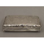 A Dutch silver tobacco box. 13.5 cm wide. 4.5 troy ounces.