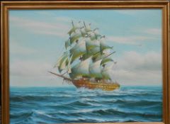 Two Marine oil paintings
