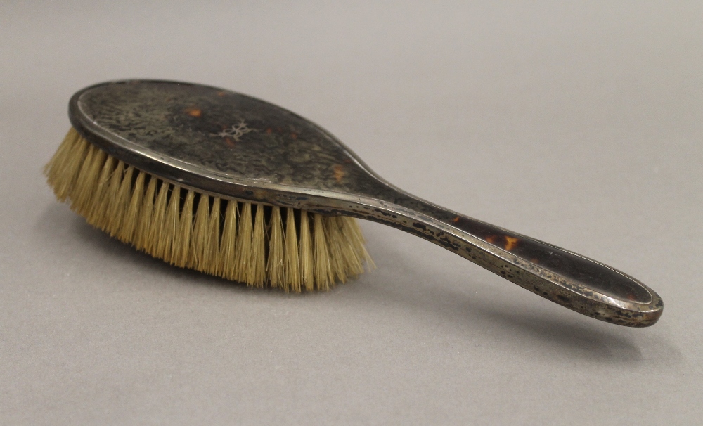 Two silver brushes, - Image 3 of 6