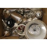 A box of silver plate