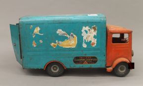 A Tri-ang tin plate lorry. 46 cm long.