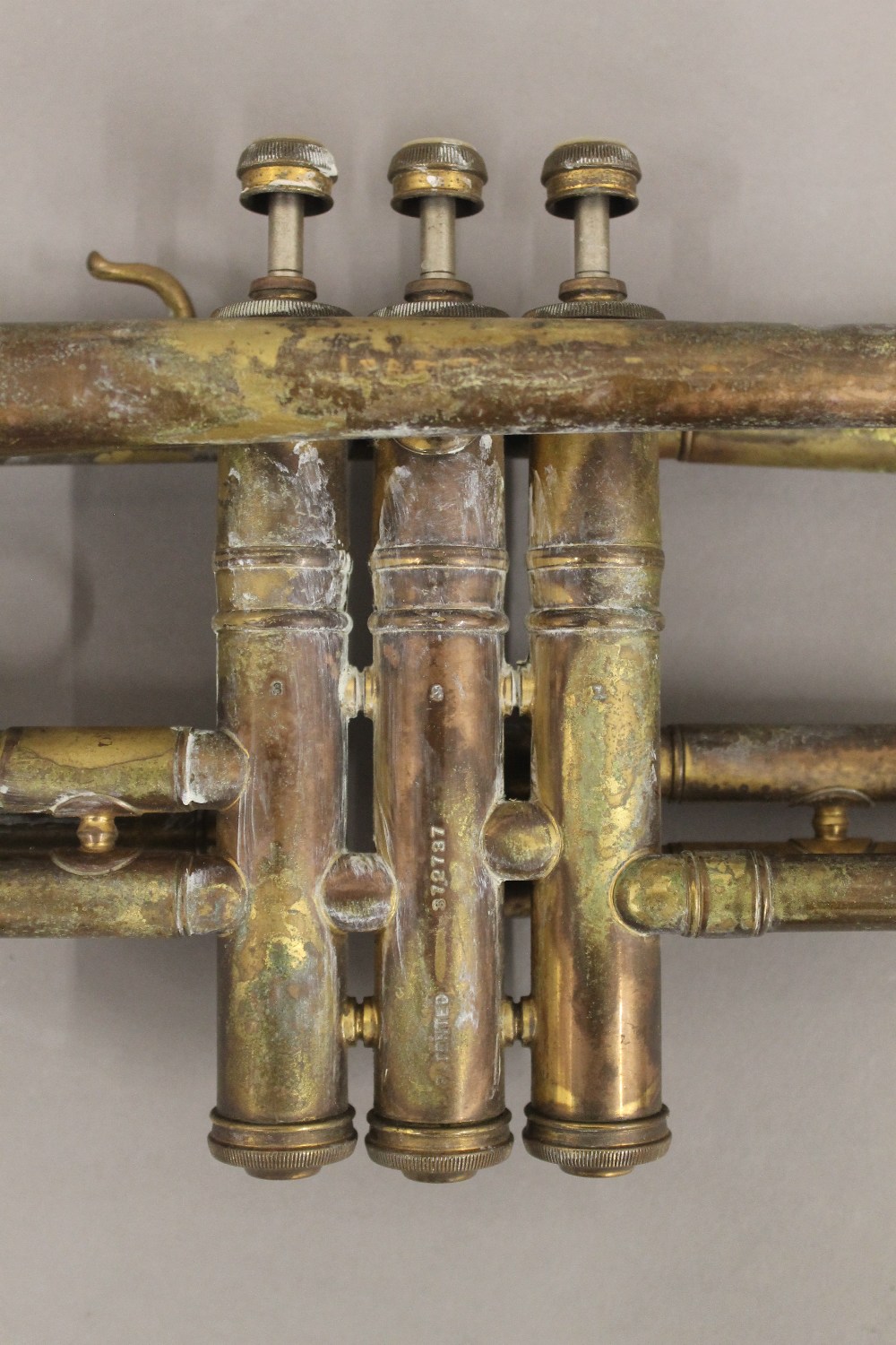 Two brass trumpets. The largest 53 cm long. - Image 3 of 12