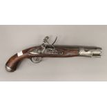 A flintlock pistol. 40.5 cm long.