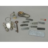 A quantity of miscellaneous items, including a vintage 'The Metropolitan Whistle' by J Hudson & Co,
