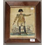 A 19th century print of Napoleon Bonaparte, framed and glazed. 21 x 25.5 cm.