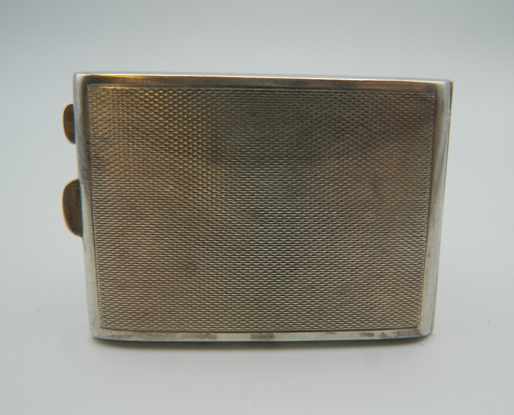 A silver match case. 6 cm wide. 36 grammes. - Image 3 of 6