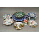 A quantity of various collectors plates, 18th century Chinese ceramics, etc.