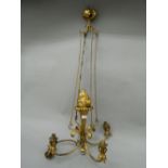 A Christopher Wray gilt chandelier. 99 cm high.