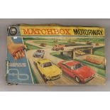 A box Matchbox motorway set. 72 cm wide.