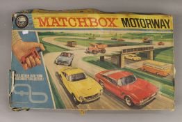 A box Matchbox motorway set. 72 cm wide.