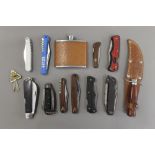 A collection of various pen knives, etc.