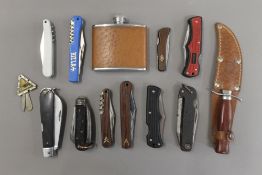 A collection of various pen knives, etc.