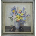 DORCIE SYKES (1908-1998) British, Still Life of Flowers, watercolour, framed and glazed. 49 x 53 cm.